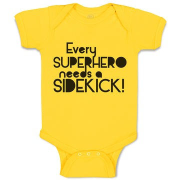 Baby Clothes Every Superhero Needs A Sidekick! Funny Jokes Baby Bodysuits Cotton