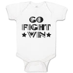 Baby Clothes Go Fight Win Motivational Quotes with Silhouette Star Cotton