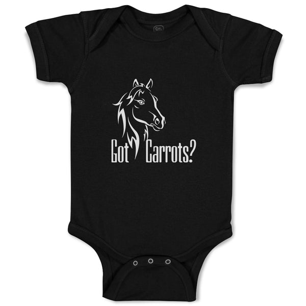 Baby Clothes Pony Got An Carrots Funny Horse Animal Head Baby Bodysuits Cotton