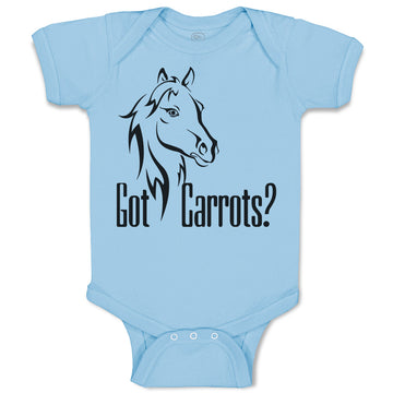 Baby Clothes Pony Got An Carrots Funny Horse Animal Head Baby Bodysuits Cotton