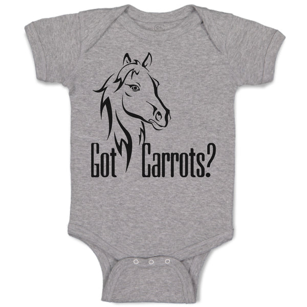 Baby Clothes Pony Got An Carrots Funny Horse Animal Head Baby Bodysuits Cotton