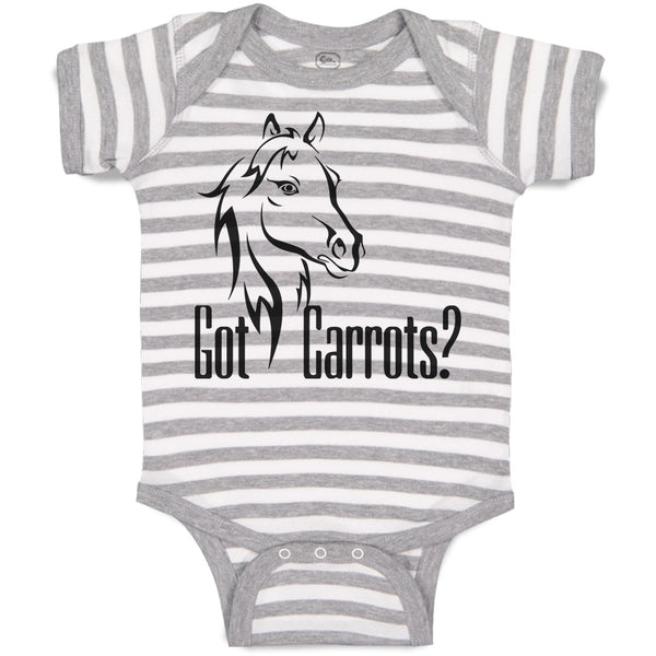 Baby Clothes Pony Got An Carrots Funny Horse Animal Head Baby Bodysuits Cotton