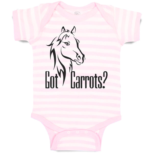 Baby Clothes Pony Got An Carrots Funny Horse Animal Head Baby Bodysuits Cotton
