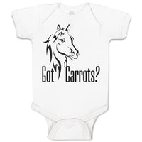 Baby Clothes Pony Got An Carrots Funny Horse Animal Head Baby Bodysuits Cotton