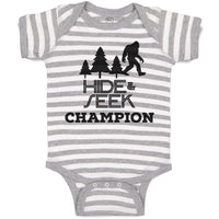 Baby Clothes Hide & Seek Champion An Silhouette Bigfoot and Trees Baby Bodysuits