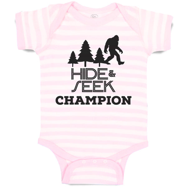 Baby Clothes Hide & Seek Champion An Silhouette Bigfoot and Trees Baby Bodysuits