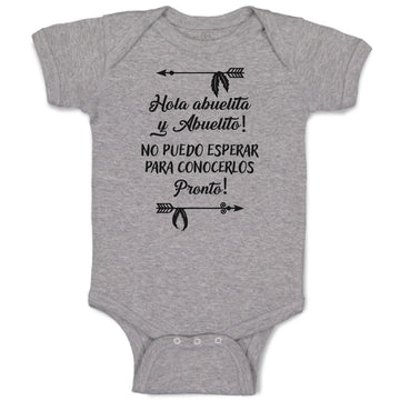 Baby Clothes Hola Abuelita & Abuelito! No Puedo Esperar Para Conocerlos Pronto!