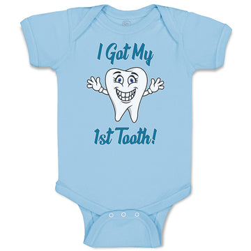 Baby Clothes Keep Calm I Got My 1St Tooth! Smiling Baby Bodysuits Cotton