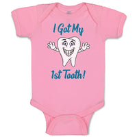 Baby Clothes Keep Calm I Got My 1St Tooth! Smiling Baby Bodysuits Cotton