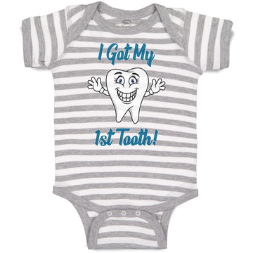 Baby Clothes Keep Calm I Got My 1St Tooth! Smiling Baby Bodysuits Cotton