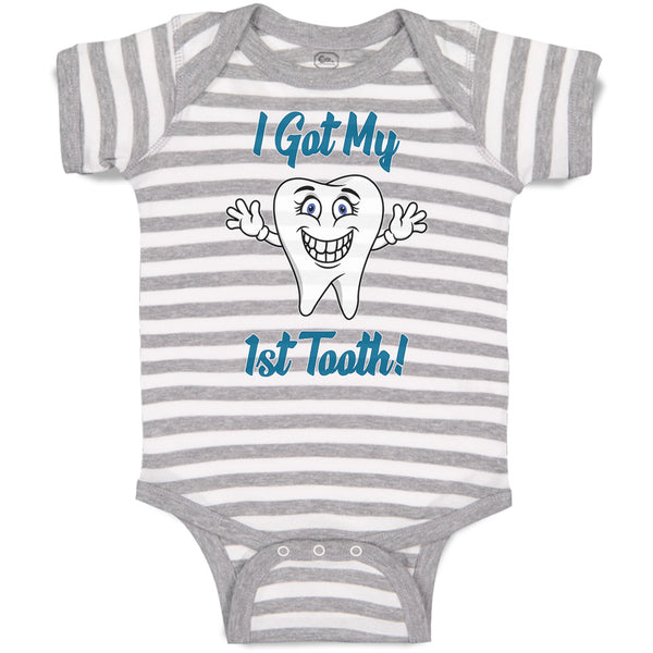 Baby Clothes Keep Calm I Got My 1St Tooth! Smiling Baby Bodysuits Cotton