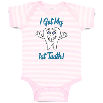 Baby Clothes Keep Calm I Got My 1St Tooth! Smiling Baby Bodysuits Cotton