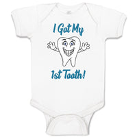 Baby Clothes Keep Calm I Got My 1St Tooth! Smiling Baby Bodysuits Cotton