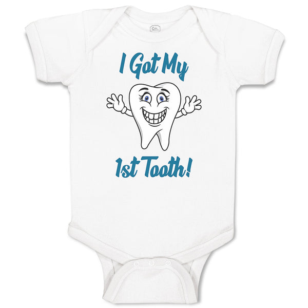 Baby Clothes Keep Calm I Got My 1St Tooth! Smiling Baby Bodysuits Cotton