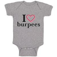 I Love Burpees with Red Heart Outline