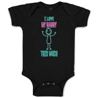 Baby Clothes I Love My Nanny This Much Baby Bodysuits Boy & Girl Cotton