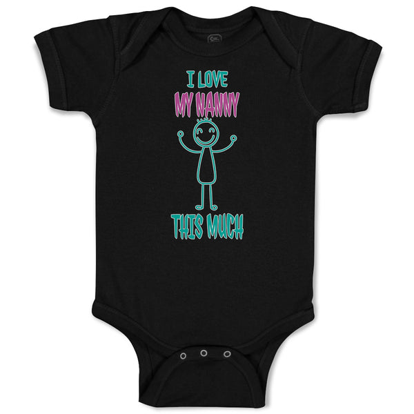 Baby Clothes I Love My Nanny This Much Baby Bodysuits Boy & Girl Cotton