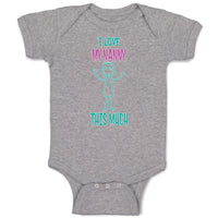 Baby Clothes I Love My Nanny This Much Baby Bodysuits Boy & Girl Cotton