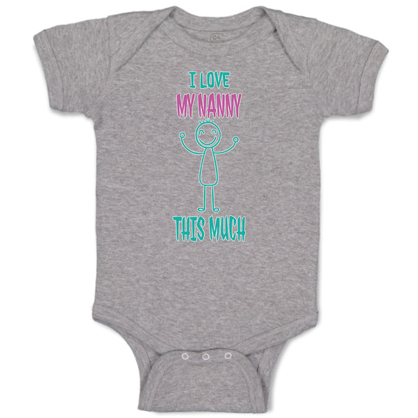 Baby Clothes I Love My Nanny This Much Baby Bodysuits Boy & Girl Cotton