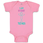Baby Clothes I Love My Nanny This Much Baby Bodysuits Boy & Girl Cotton