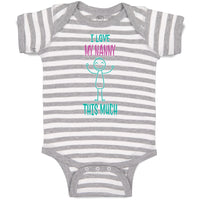 Baby Clothes I Love My Nanny This Much Baby Bodysuits Boy & Girl Cotton
