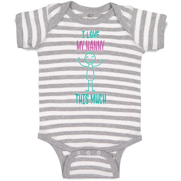 Baby Clothes I Love My Nanny This Much Baby Bodysuits Boy & Girl Cotton