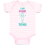 Baby Clothes I Love My Nanny This Much Baby Bodysuits Boy & Girl Cotton