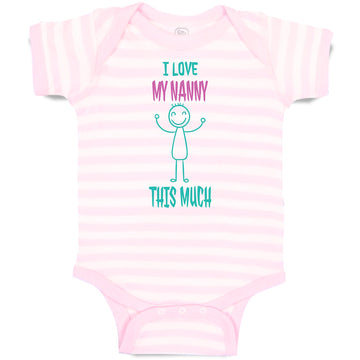 Baby Clothes I Love My Nanny This Much Baby Bodysuits Boy & Girl Cotton