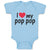 Baby Clothes I Love My Pop Pop An Dad's Love with Red Heart Baby Bodysuits