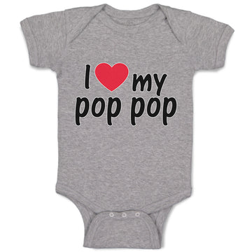 Baby Clothes I Love My Pop Pop An Dad's Love with Red Heart Baby Bodysuits