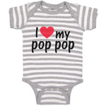 Baby Clothes I Love My Pop Pop An Dad's Love with Red Heart Baby Bodysuits
