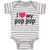 Baby Clothes I Love My Pop Pop An Dad's Love with Red Heart Baby Bodysuits