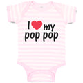 Baby Clothes I Love My Pop Pop An Dad's Love with Red Heart Baby Bodysuits