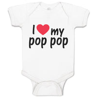 Baby Clothes I Love My Pop Pop An Dad's Love with Red Heart Baby Bodysuits