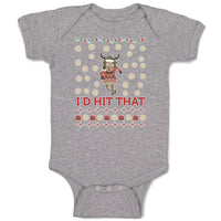 Baby Clothes I'D Hit That Baby Bodysuits Boy & Girl Newborn Clothes Cotton