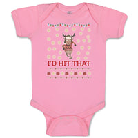 Baby Clothes I'D Hit That Baby Bodysuits Boy & Girl Newborn Clothes Cotton