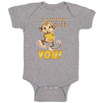 Baby Clothes I'M Bananas over You! Baby Bodysuits Boy & Girl Cotton