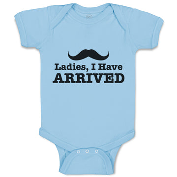 Baby Clothes Ladies, I Have Arrived Silhouette Man's Mustache Baby Bodysuits