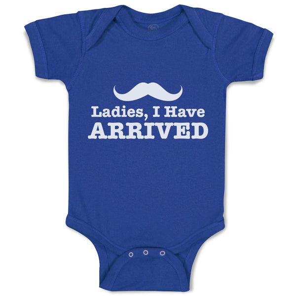 Baby Clothes Ladies, I Have Arrived Silhouette Man's Mustache Baby Bodysuits