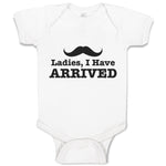 Baby Clothes Ladies, I Have Arrived Silhouette Man's Mustache Baby Bodysuits