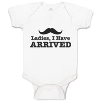 Baby Clothes Ladies, I Have Arrived Silhouette Man's Mustache Baby Bodysuits