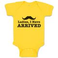 Baby Clothes Ladies, I Have Arrived Silhouette Man's Mustache Baby Bodysuits