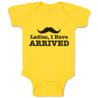 Baby Clothes Ladies, I Have Arrived Silhouette Man's Mustache Baby Bodysuits