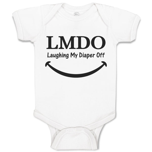 Baby Clothes Lmdo Laughing My Diaper off with Smile Baby Bodysuits Cotton