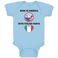 Baby Clothes Made in America with Italian Parts National Flag and Bald Eagle Usa