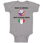 Baby Clothes Made in America with Italian Parts National Flag and Bald Eagle Usa