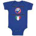 Baby Clothes Made in America with Italian Parts National Flag and Bald Eagle Usa