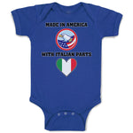 Made in America with Italian Parts National Flag and Bald Eagle Usa