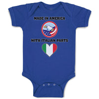 Made in America with Italian Parts National Flag and Bald Eagle Usa