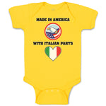 Baby Clothes Made in America with Italian Parts National Flag and Bald Eagle Usa